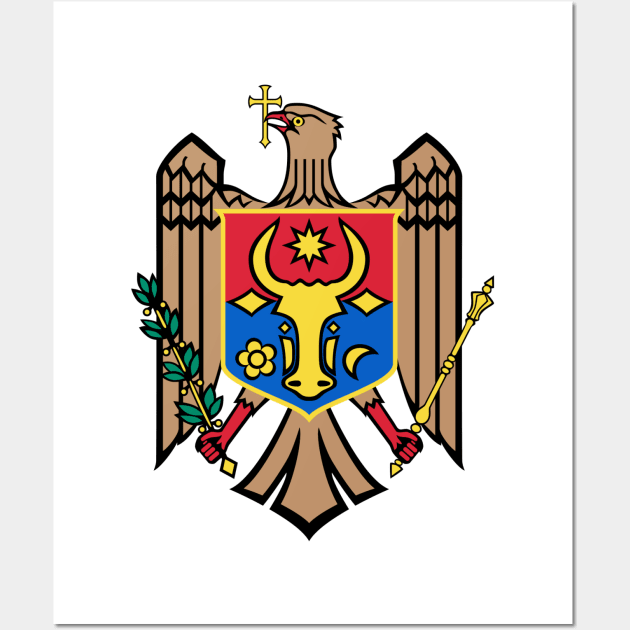 Coat of arms of Moldova Wall Art by Wickedcartoons